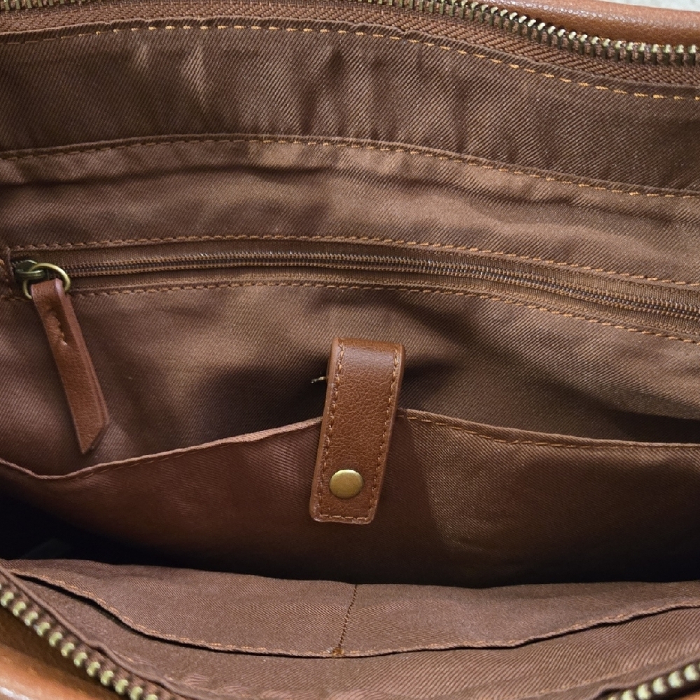 FRYE AND CO. Brown Embossed Shoulder Bag - Picture 6 of 16